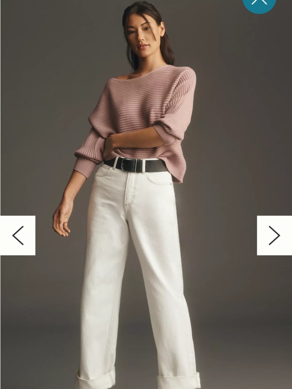 Anthropologie Asymmetrical Cropped Pullover Sweater, Size XS